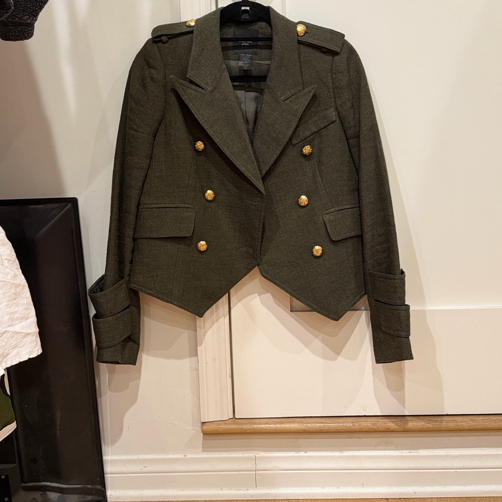 Smythe Dark Olive Double-Breasted Bomber Jacket - Picture 2 of 3